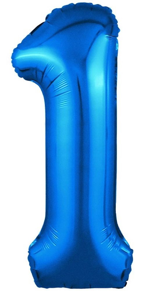 Ag (40''/102 см) Цифра, 1 Slim, Синий, 1 шт. в уп.