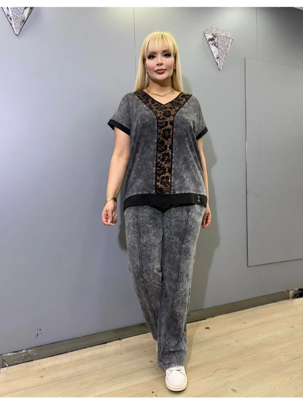 костюм турецкий со стразами брючный