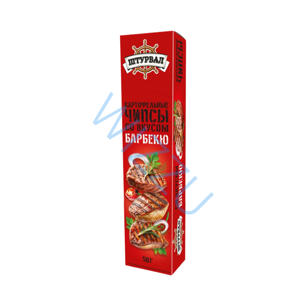 Картофельные пластинки со вкусом барбекю 50гШТУРВАЛ