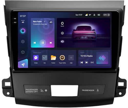 Магнитола для Mitsubishi Outlander XL, Peugeot 4007, Citroen C-Crosser (Rockford, рамка гладкая) - Teyes CC3-2K монитор 9.5" 2K QLED на Android 10, Быстрая, CarPlay, 4G SIM-слот