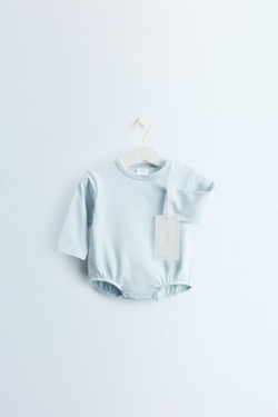 ZARA TIMELESS — ГЛАДКОЕ БОДИ, ПАСТЕЛЬНО-СИНИЙ