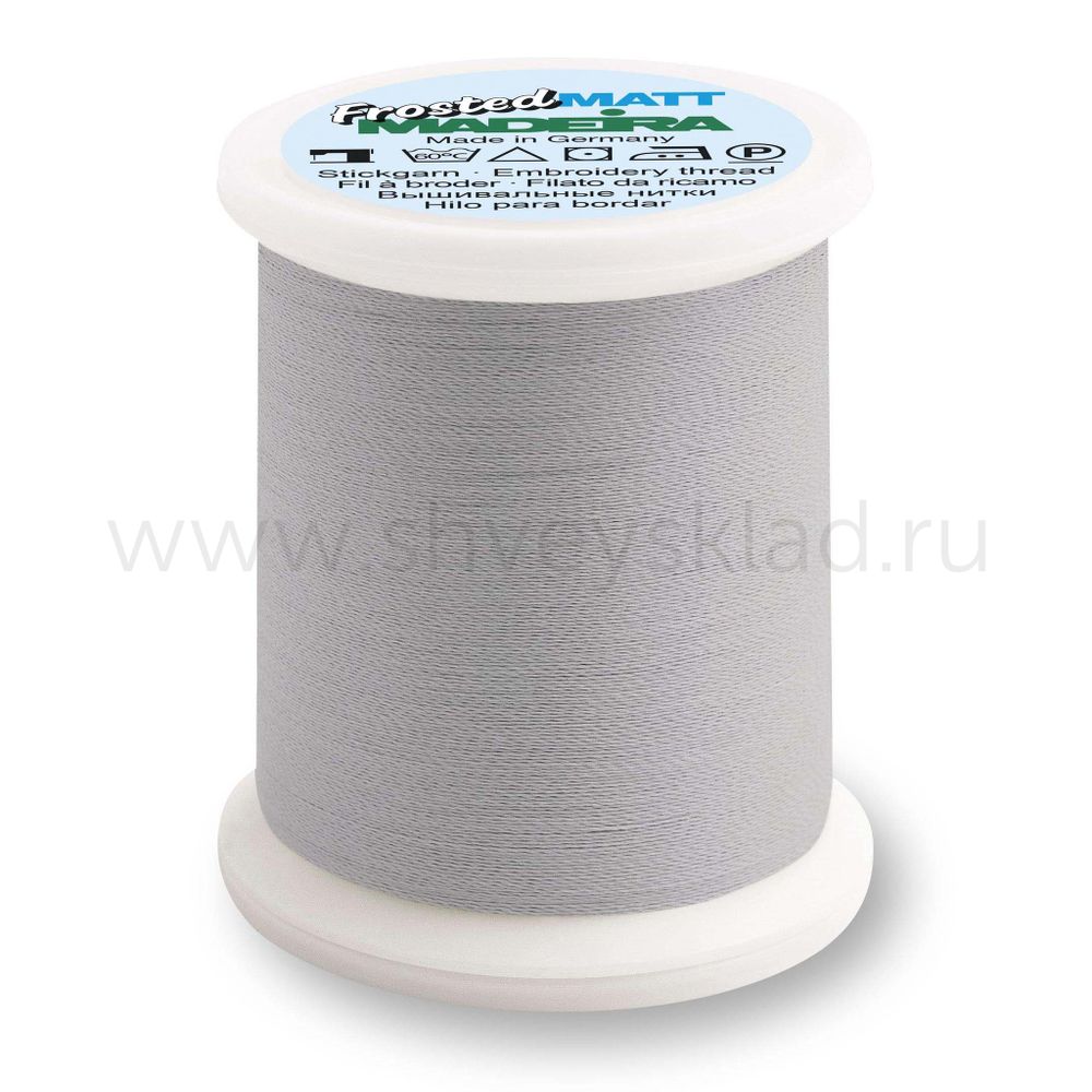 Нитки вышивальные супер матовые Madeira Frosted Matt №40, 500 м, цв. 7689, 9848, 1 катушка