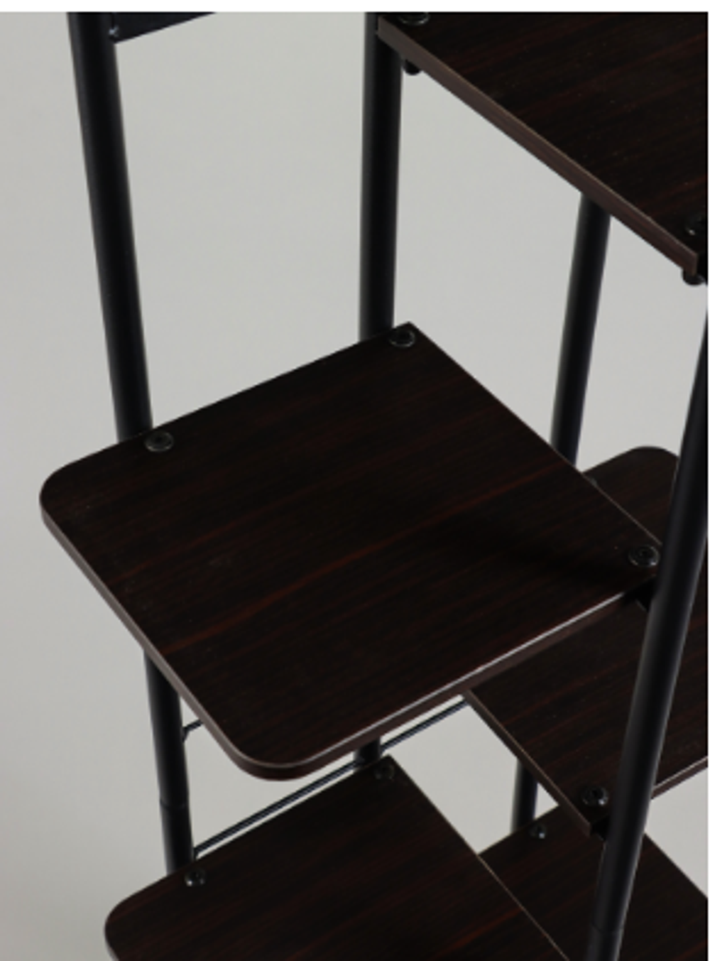 Подставка для цветов Greengo, 7 полок, 36×23×120 см, напольная, каркас металл, полки МДФ, чёрная