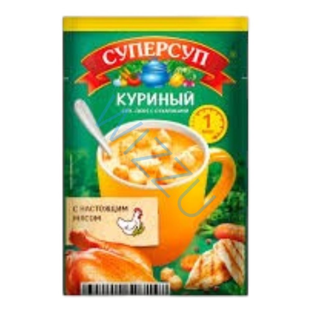 Суп-пюре куриный с сухариками Суперсуп, 17 г