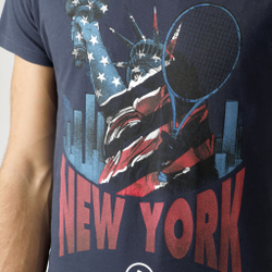 Мужское теннисное поло Quiet Please NY Liberty T-Shirt Men - Dark Blue, Multicoloured