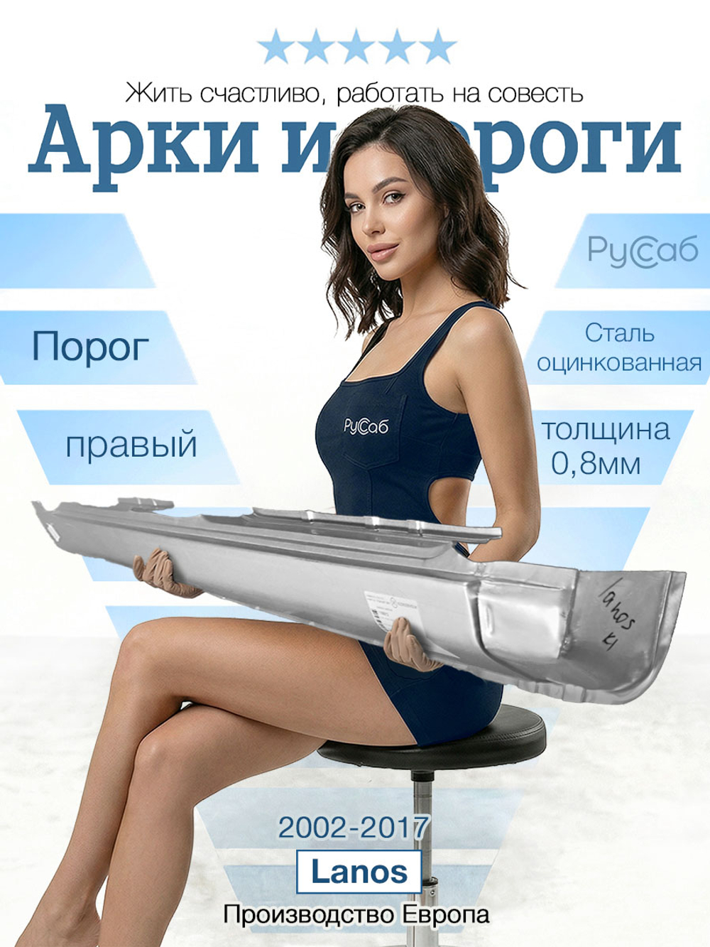 Порог правый Chevrolet Lanos (Klokkerholm)