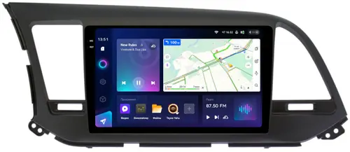 Магнитола для Hyundai Elantra 6 2016-2018 (без штатной КЗВ, рамка тип 2) - Teyes CC3-2K монитор 9.5" 2K QLED на Android 10, Быстрая, CarPlay, 4G SIM-слот
