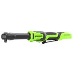 Гайковерт-трещотка акк. Greenworks GD24RWX удлиненная, 24V,б/щет,0-250об/мин, 1/2", 80Нм, 170 мм, без АКБ и ЗУ (3803907)