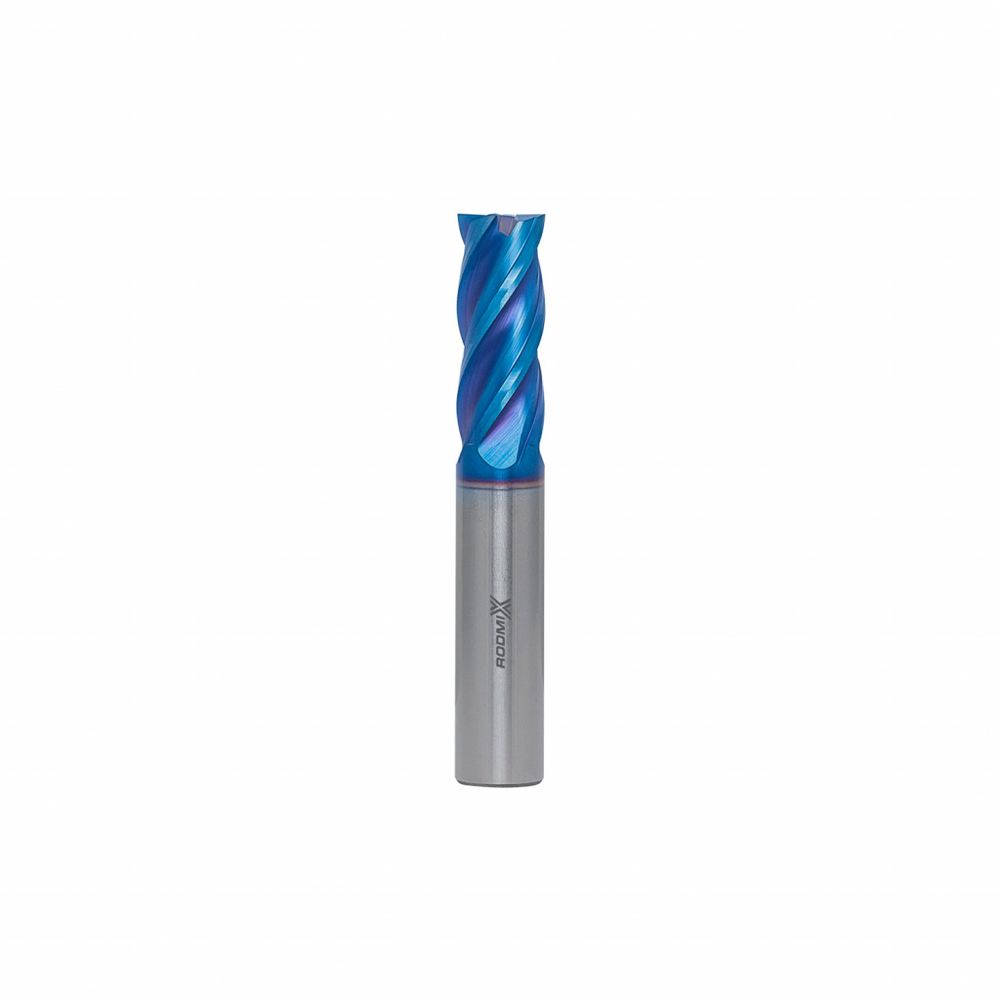 Концевая фреза с плоским торцом 4 зуба, HRC 65, Nano Blue 5х13х6х50