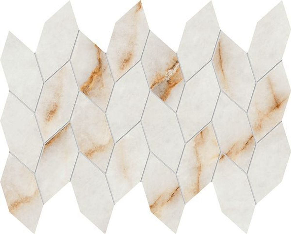 Мозаика/Керамогранит ATLAS CONCORDE MARVEL DIVA Ice Crystal Mosaico Twist Lappato 27,6x35 AYD7 глянц.