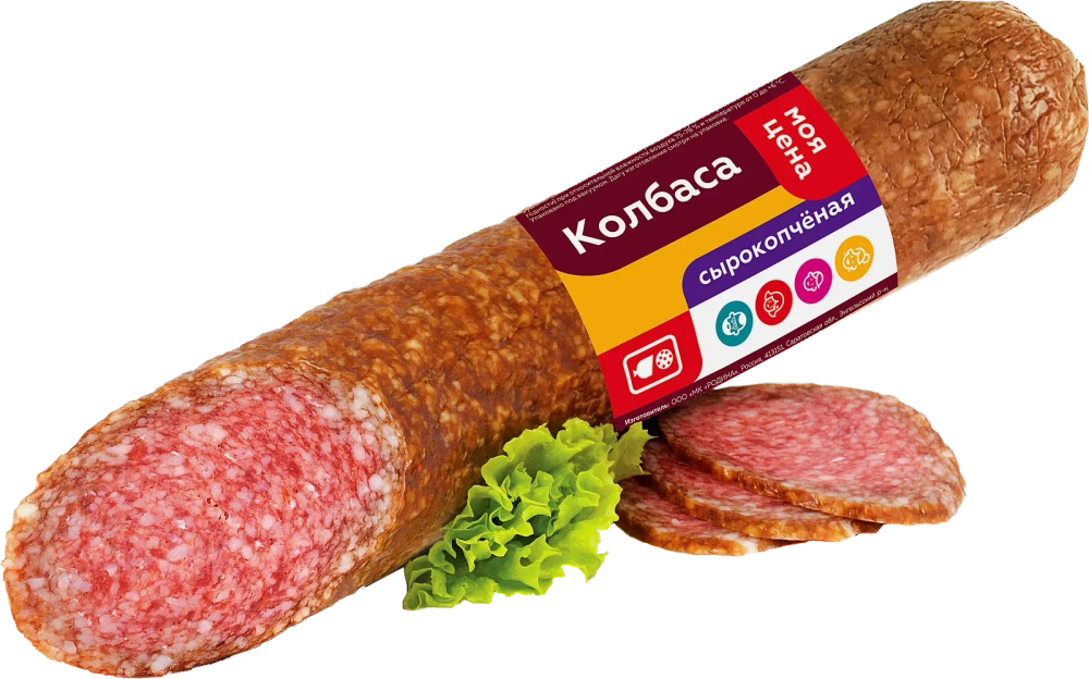 Колбаса Моя цена Деревенская сырокопченая 200г