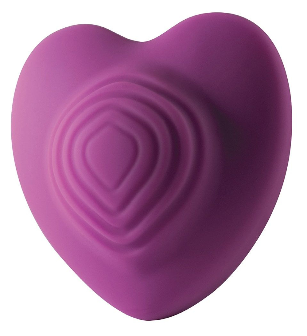 Стильный фиолетовый вибромассажер Heart Throp (Цвет: фиолетовый)