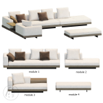 Connery sofa by Minotti Set 1 module 2