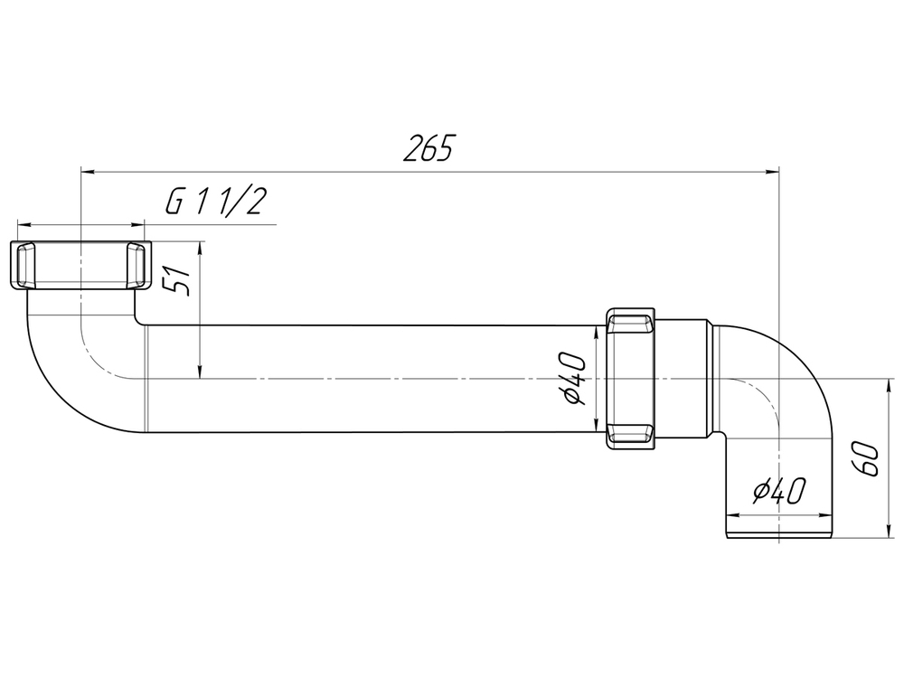 Отводная труба 80 L5005 АНИ пласт