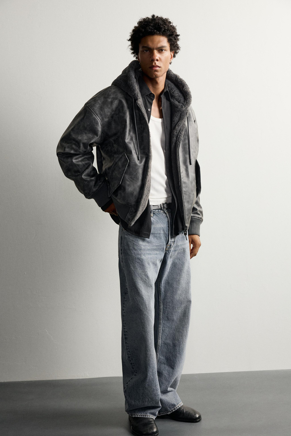 ДВУСТОРОННИЙ БОМБЕР ИЗ ИСКУССТВЕННОГО МЕХА — ZARA