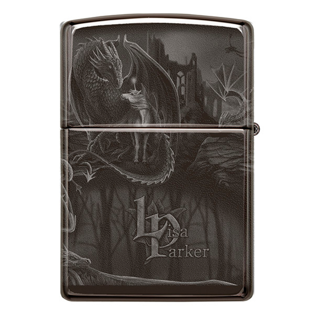Зажигалка Zippo Lisa Parker Dragon с покрытием High Polish Black