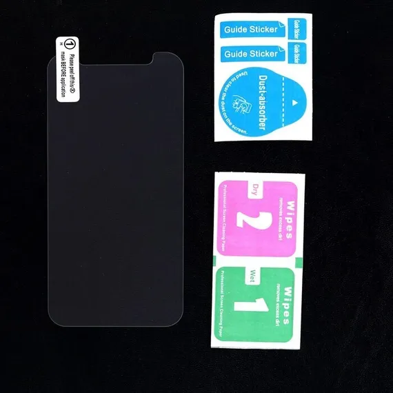 Защитное стекло 2.5D LuazON для iPhone 12 mini, полный клей, 0.26 мм, 9Н
