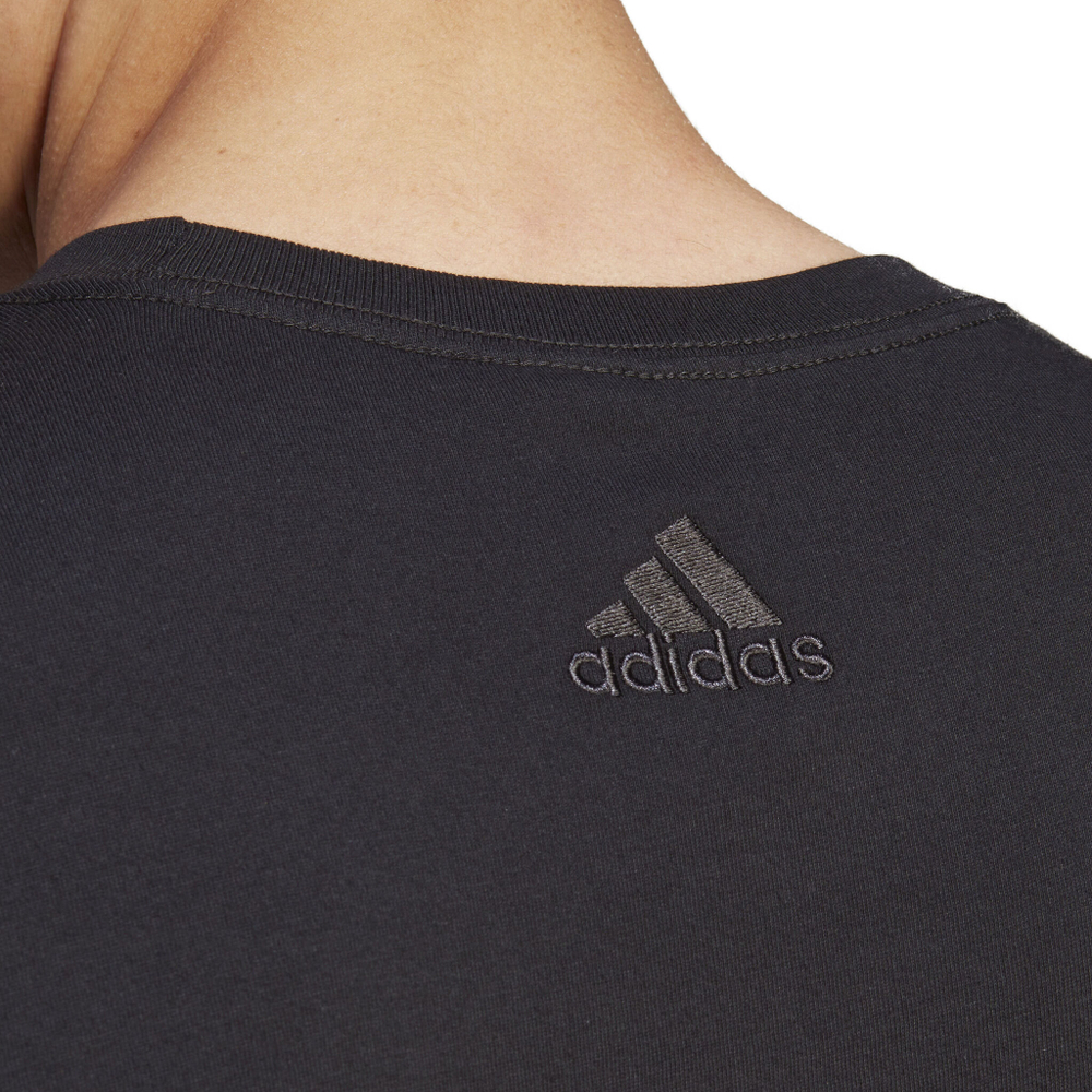 Мужское теннисное поло adidas LIN Singel Jersey T-Shirt Men - Black, White