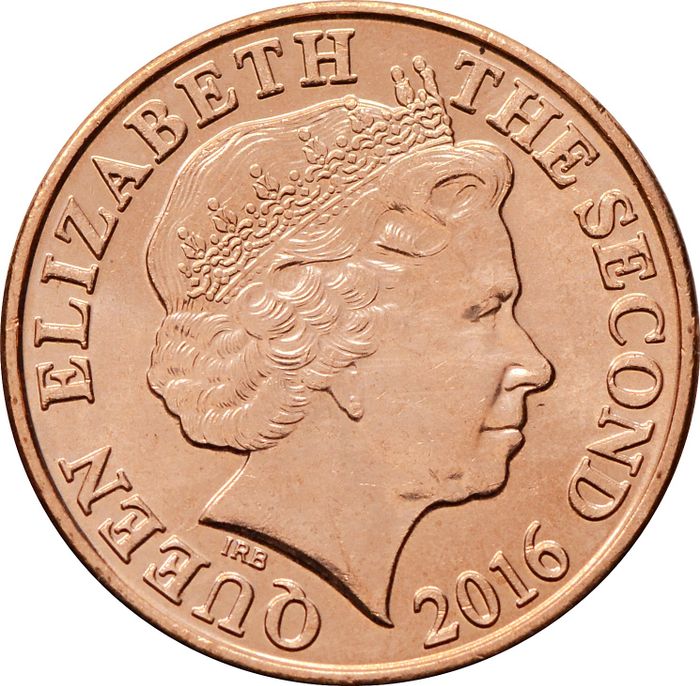 1 пенни 2016 Джерси AU-UNC