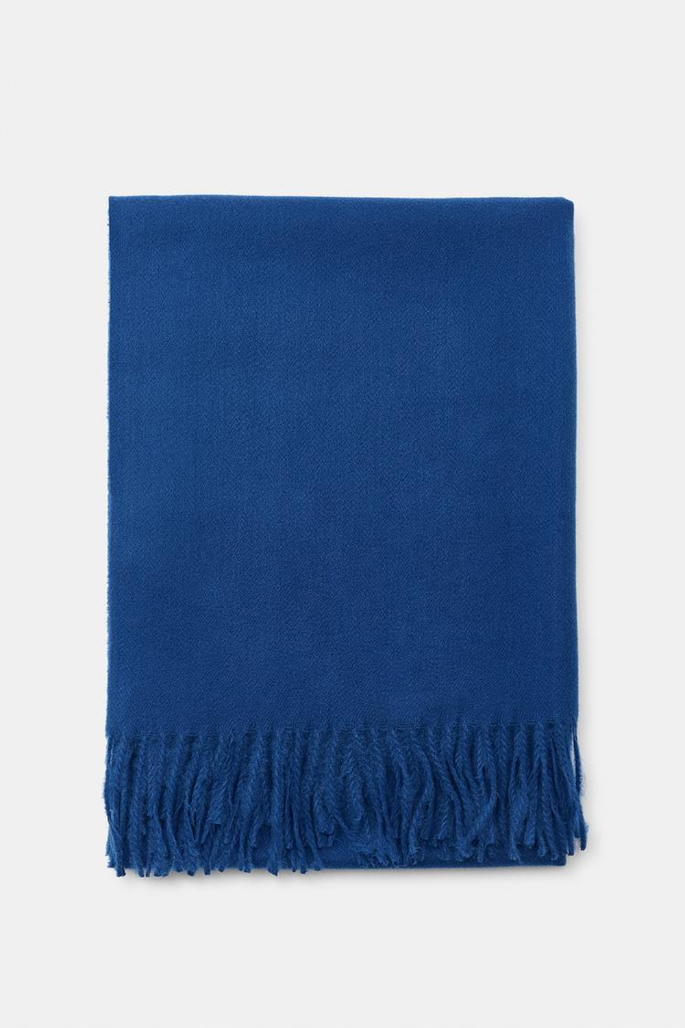 ZARA ШАРФ SOFT С БАХРОМОЙ, СИНИЙ