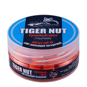 Бойлы насадочные плавающие Sonik Baits 11мм TIGER NUT Fluo Pop-ups 50мл (Орех тигровый)