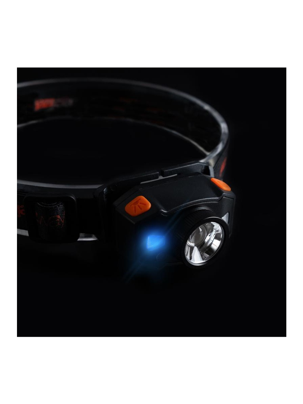 Фонарь аккумуляторный налобный AccuH1-L5WZ-og zoom LED 5Вт + 2хRED SMD IP54 5 режимов: 100проц. 180лм 3.5ч/50проц. 110лм 5.5ч/30проц. 65лм 15ч/красн. 28ч/мигающ. красн. 12ч аккум. 0.8А.ч управл. жестами черн./оранж. JazzWay 5036611