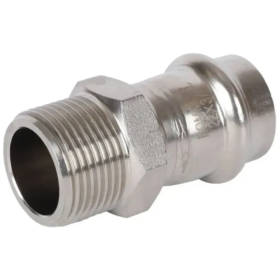 Переходник ROMMER ВПр-НР 22х3/4" нержавеющая сталь 37976