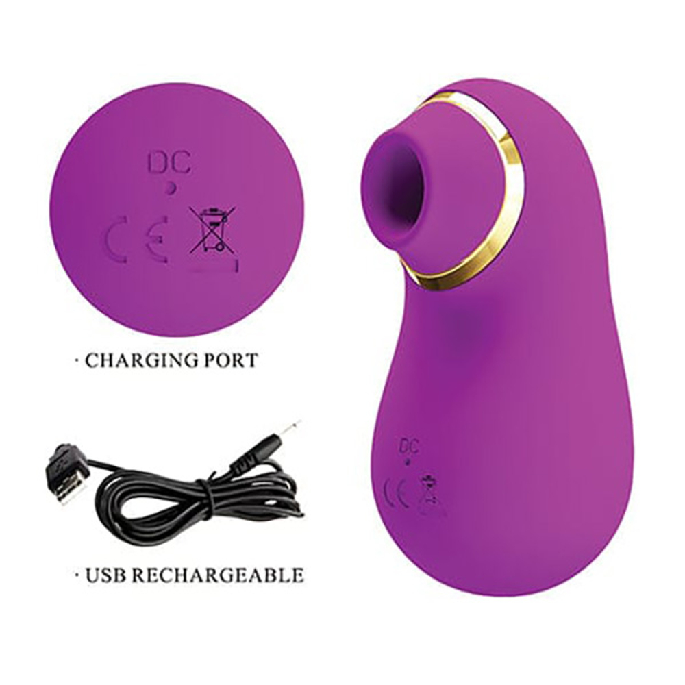 Вакуум-волновой стимулятор клитора 9см Pretty Love Romance Emily Sucking Clitoral Massager Fuchsia MC33