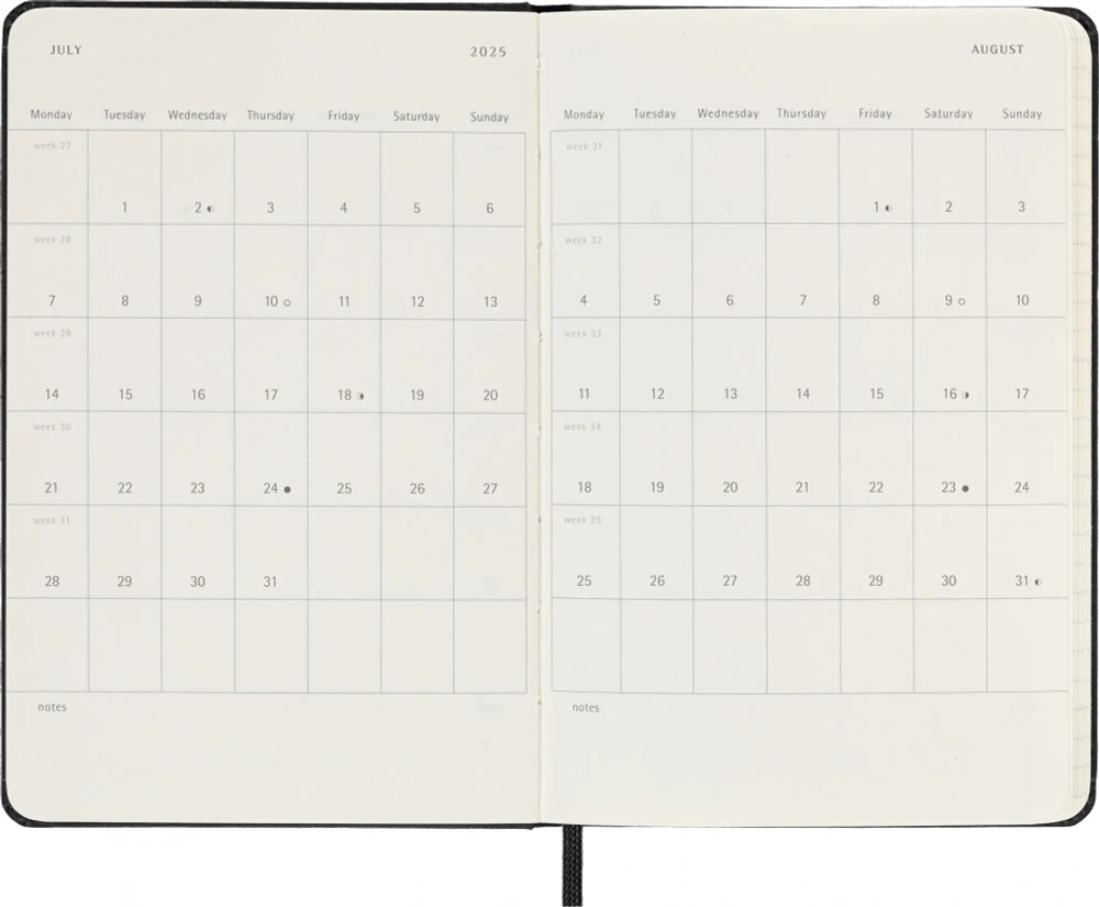 Еженедельник Moleskine (DHB12WN2) Classic WKNT Pocket 90x140мм 144стр. черный