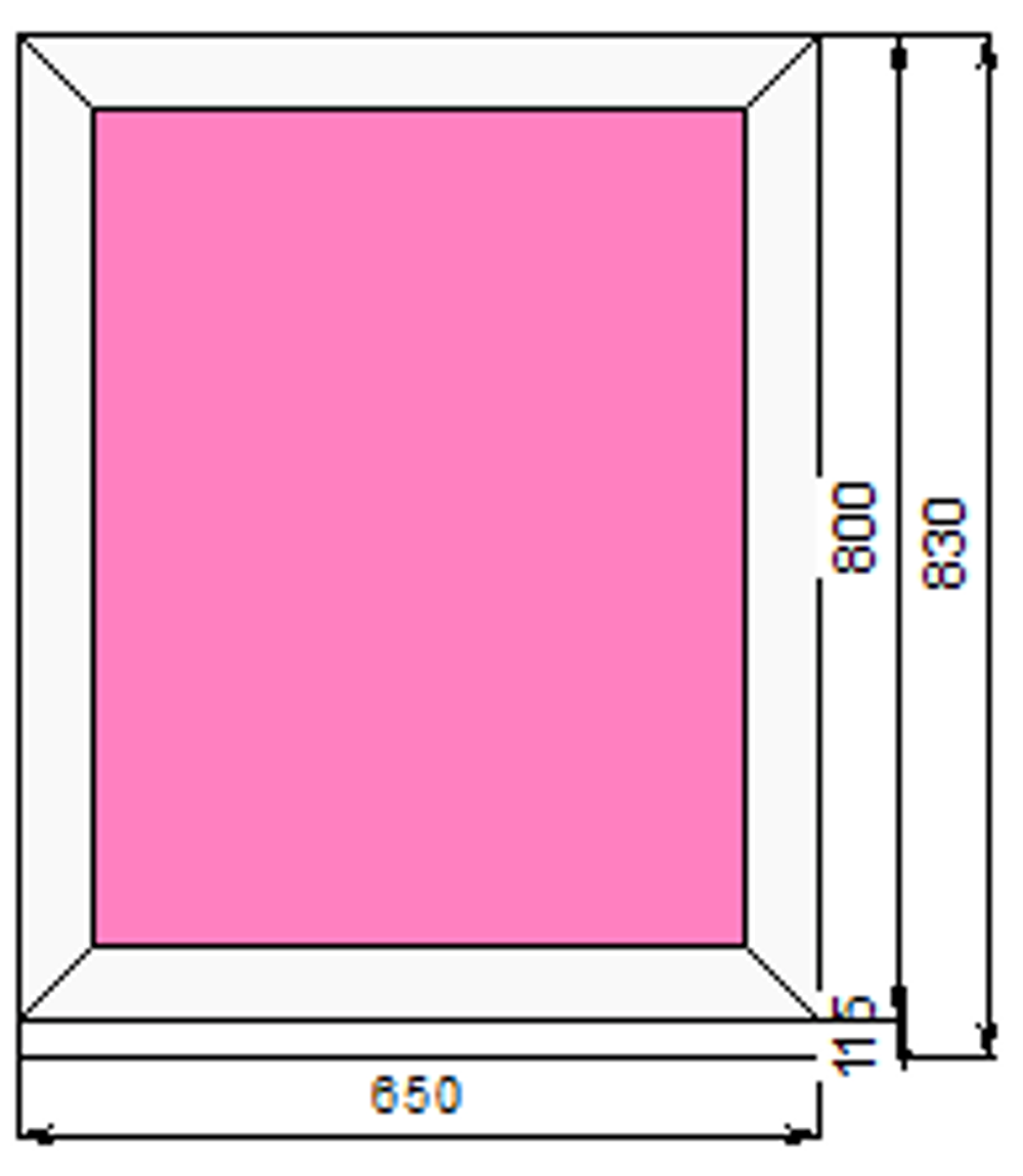 Пластиковое окно 800 х 650 ТермА Эко