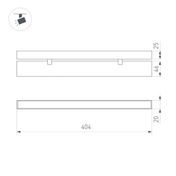 Светильник MAG-FLAT-FOLD-25-S400-12W Day4000 (BK, 100 deg, 24V) (Arlight, IP20 Металл, 5 лет) 034237