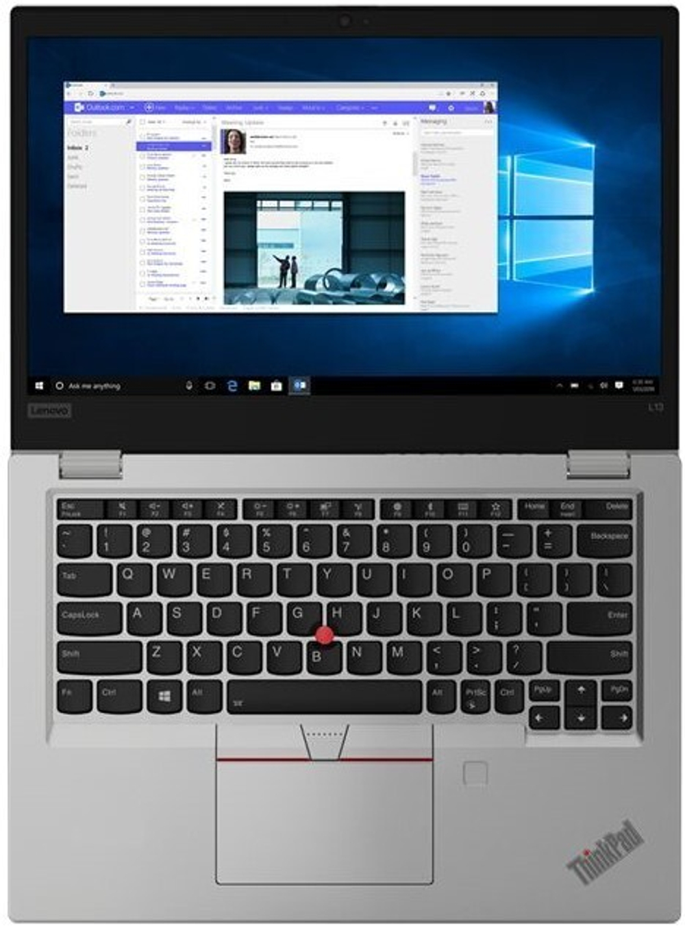 Ноутбук Lenovo ThinkPad L13 20R30005RT 13.3; 1920x1080 (Full HD), Intel Core i5 10210U, 1600 МГц, 8192 Мб, 256 Гб SSD, Intel UHD Graphics, Wi-Fi, Bluetooth, Cam, Windows 10 Professional (64 bit), чёрный