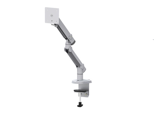 ErgoFount DFST-101C Шарнирное настольное крепление для монитора диагональю до 27'' с двухколенным вылетом, газово-пружинным амортизатором и зажимом к столу типа "С". Цвет - серебристый