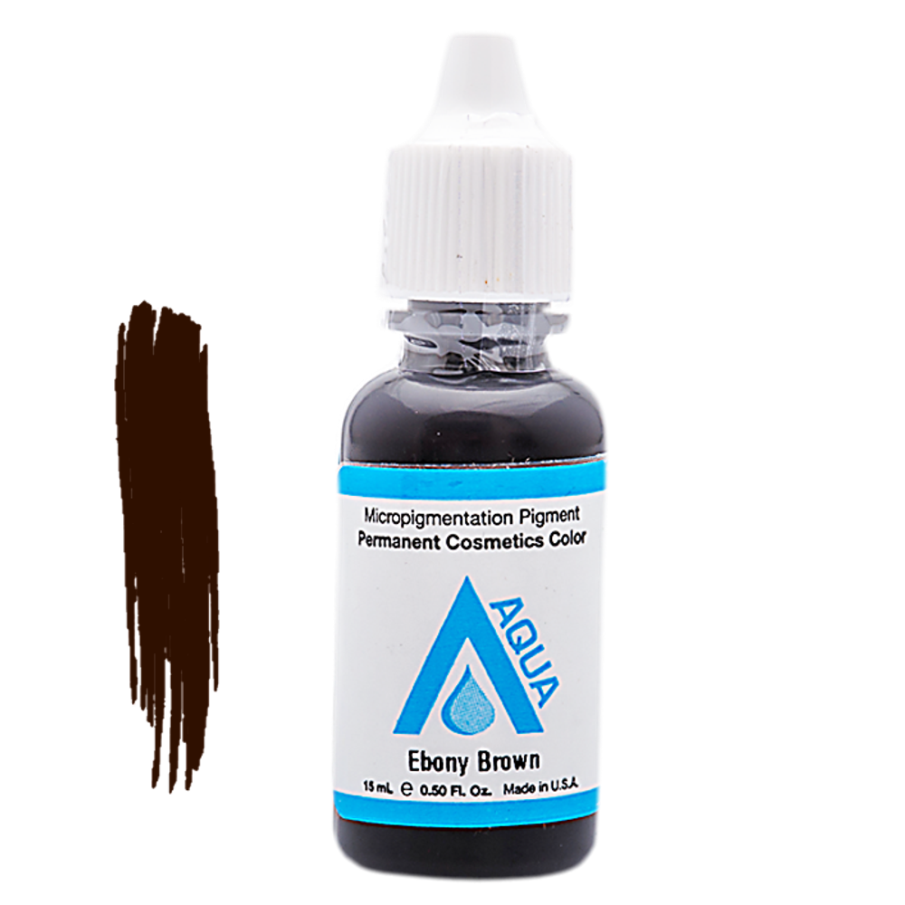 Купить пигмент для татуажа Aqua Ebony Brown, 15мл
