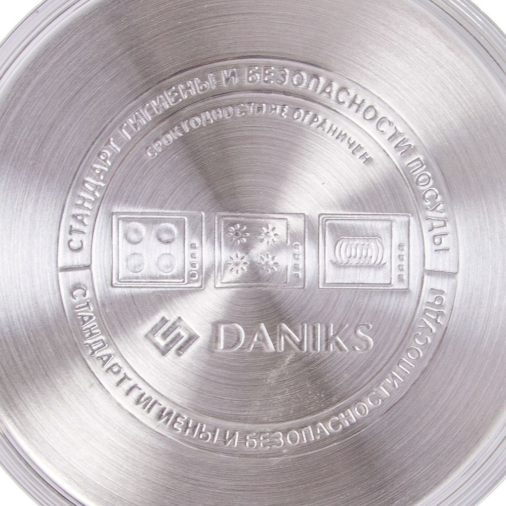 Кастрюля нерж, 3 л, с крыш, Daniks, Вена, SD-Т87-18, индукц