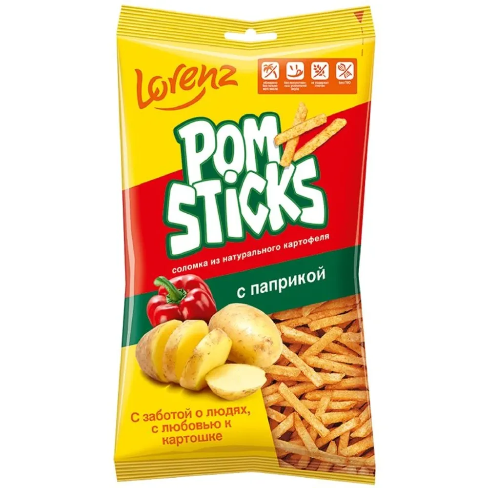 Чипсы Pomsticks Картоф соломкой с паприкой 100