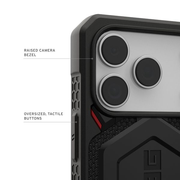 Чехол Uag Monarch Pro Case для iPhone 17 Pro, Черный | Kevlar-black