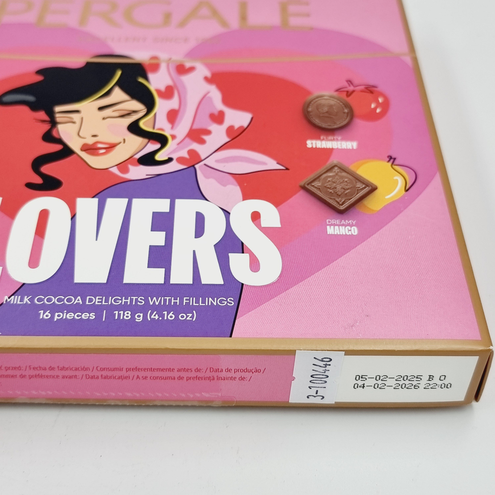 PERGALЕ Ассорти из молочного шоколада Lovers, 118 г (из Литвы)
