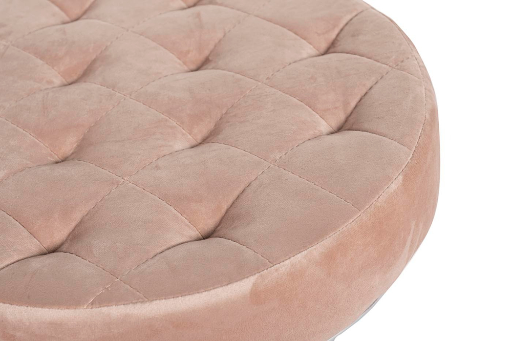 GY-BEN8172-PK Банкетка велюр розовый/хром d40*50см
