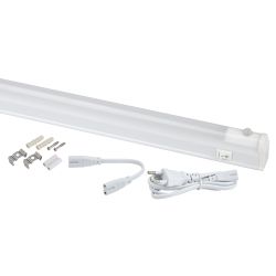 Линейный светодиодный светильник ЭРА LLED-02-04W-4000-MS-W 4Вт 4000K L314мм с датчиком движения и освещения | Бытовые светодиодные линейные светильники