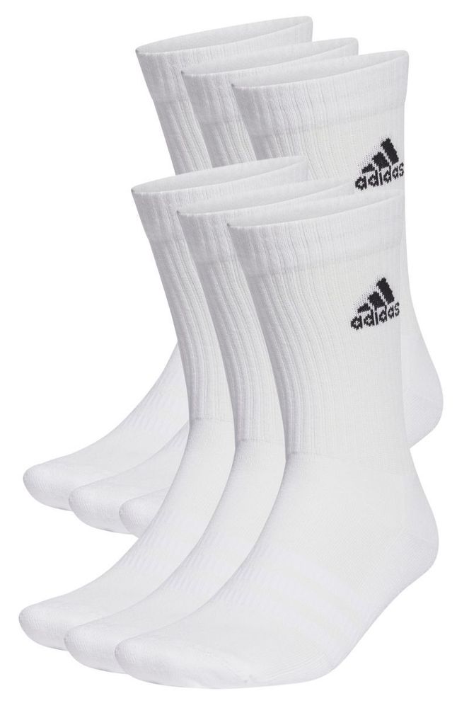 Теннисные носки Adidas Cushioned Sportswear Crew Socks 6P - white/black