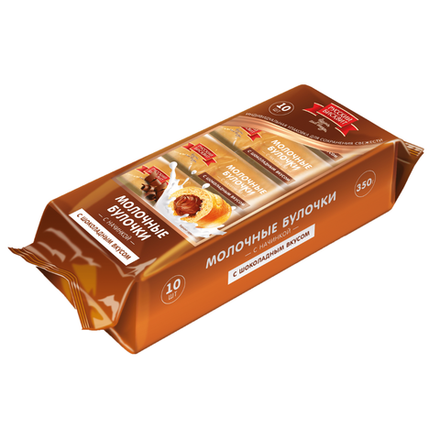 Булочки молочные Русский Бисквит со вкусом шоколода 350 гр