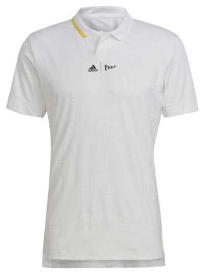 Мужское теннисное поло Adidas London Polo - white/impact yellow