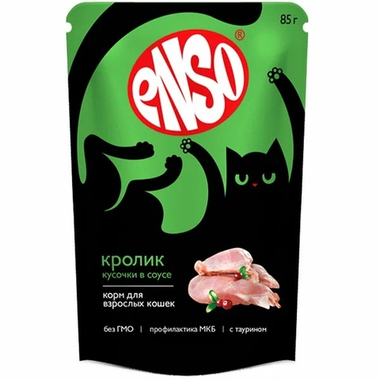 Enso Кролик в соусе для кошек 85 г