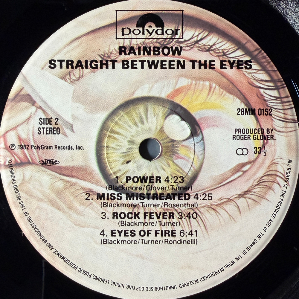 Rainbow ‎– Straight Between The Eyes (Япония 1982г.)