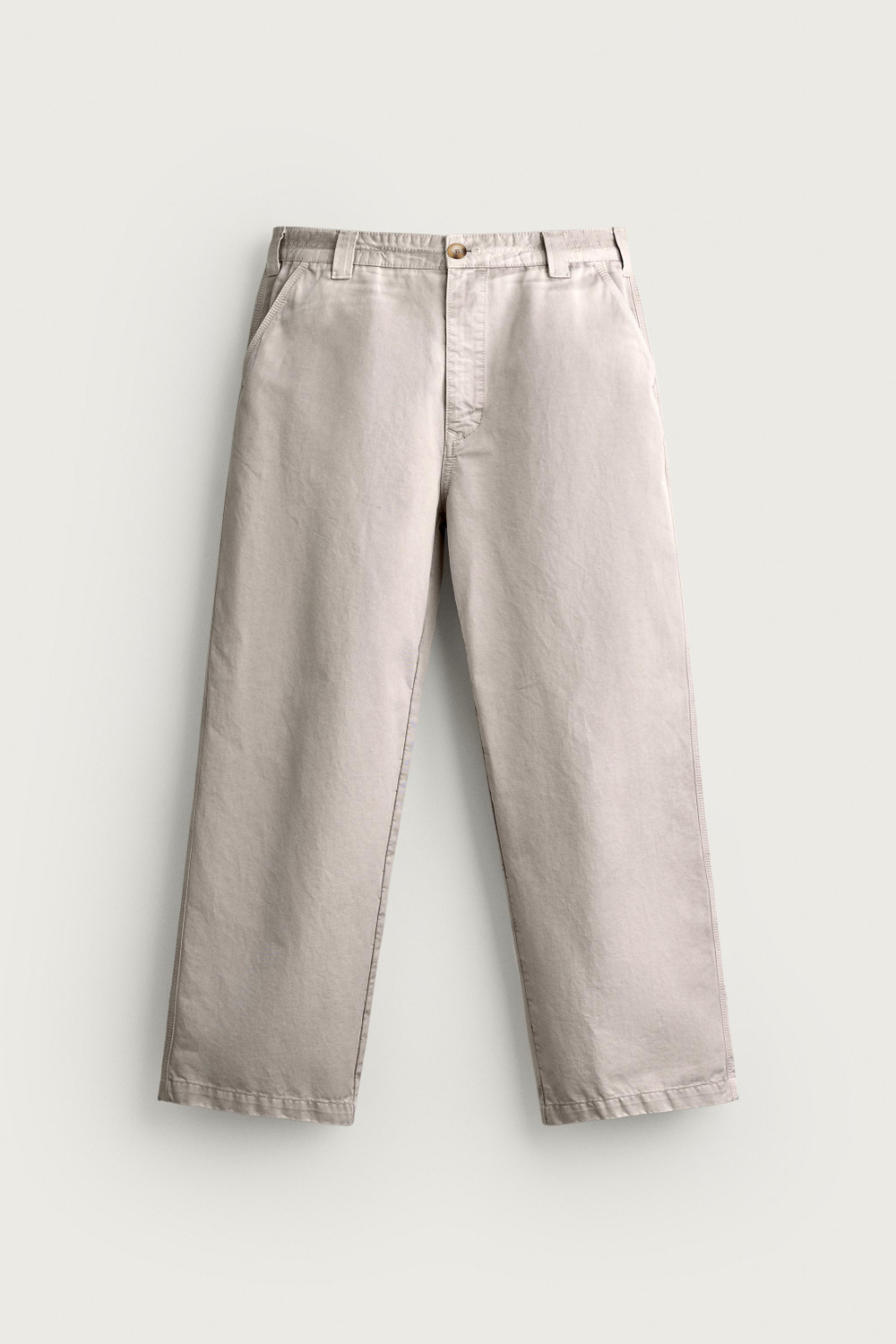 БРЮКИ ЧИНОС STRAIGHT FIT С ВИНТАЖНЫМ ЭФФЕКТОМ СТИРКИ — ZARA