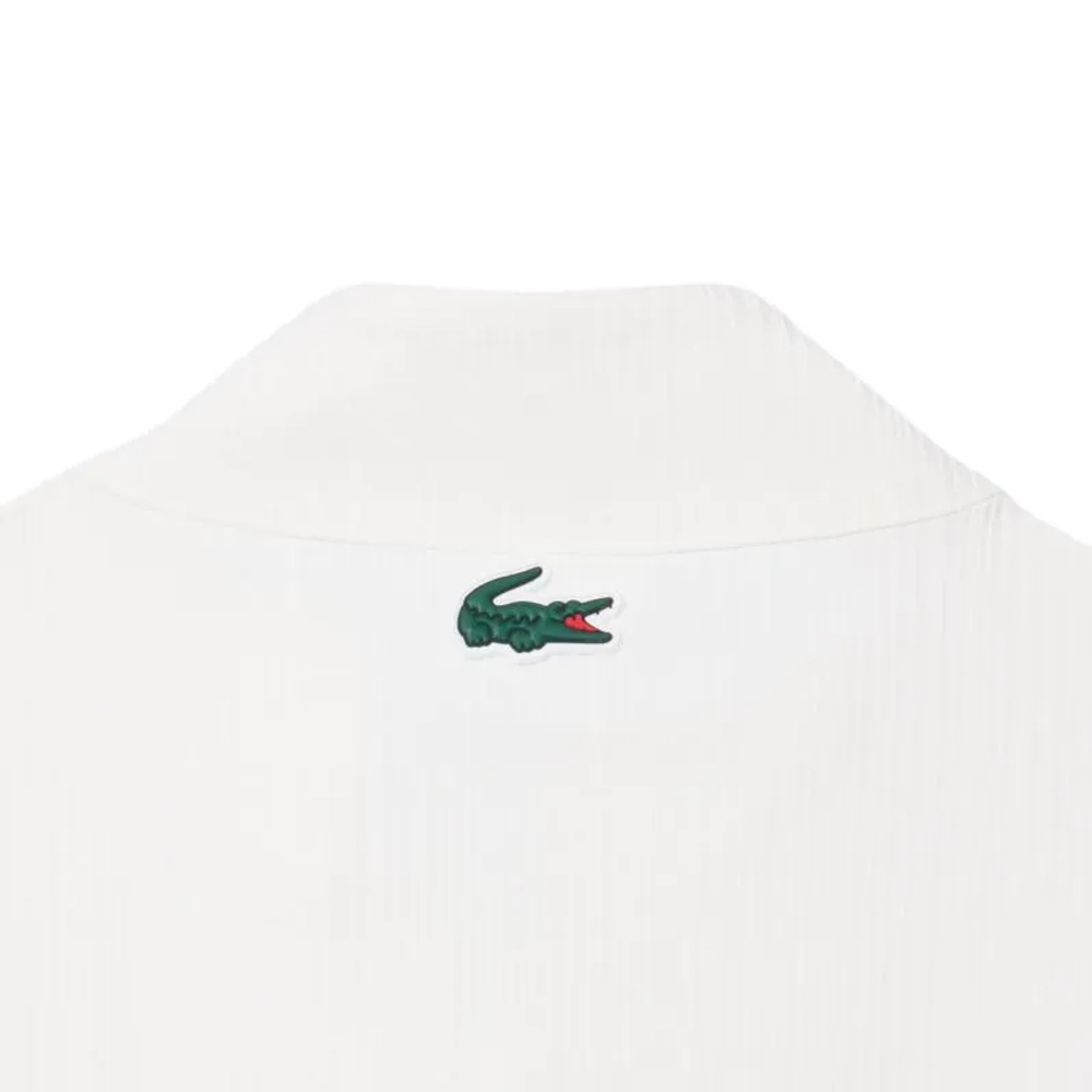 Женский топ теннисный Lacoste Ultra Dry Badge Accent Tennis Heritage - white/navy blue