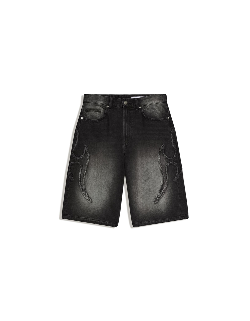 Мужские бермуды baggy fit с нашивками - BERSHKA