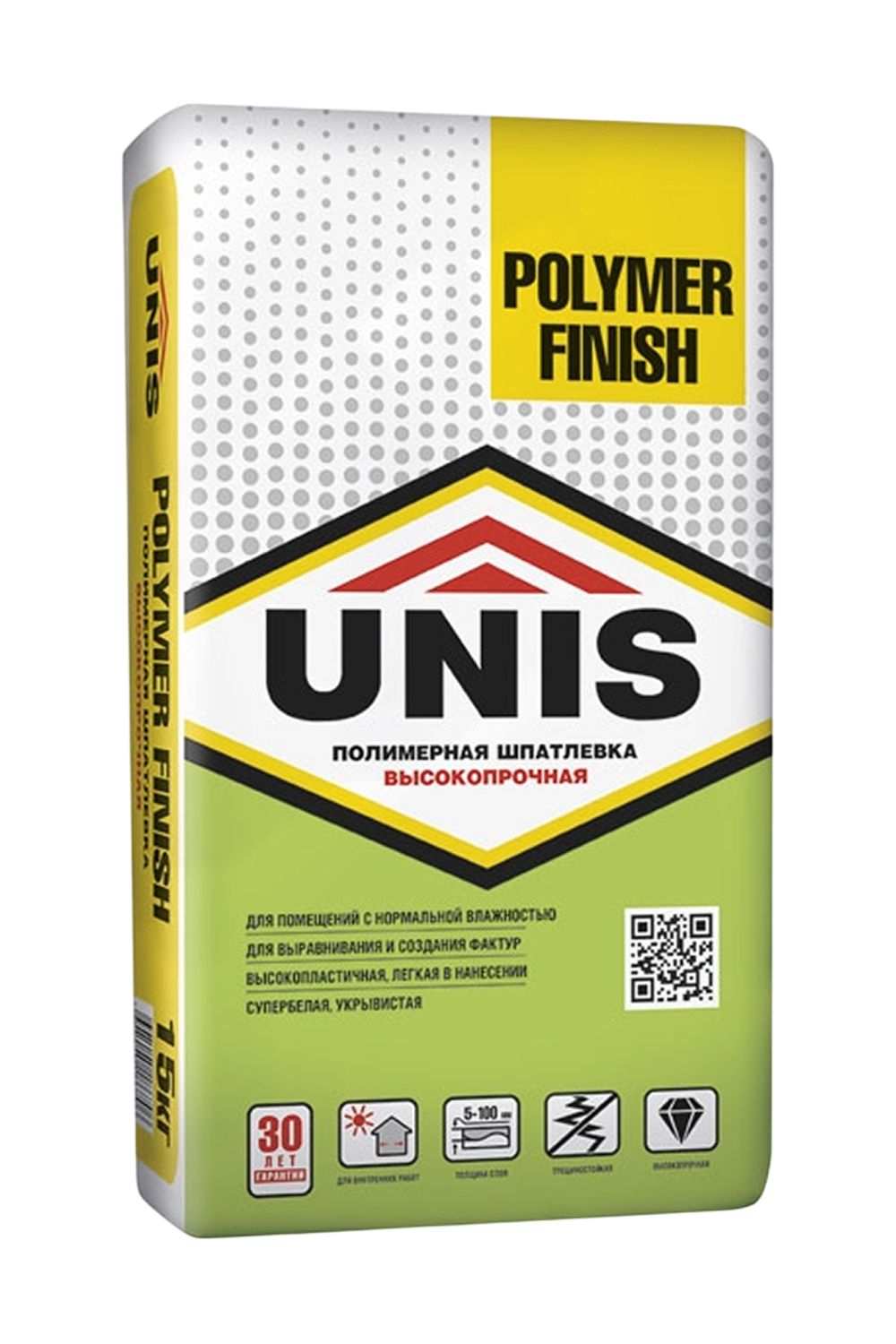 Шпатлевка полимерная POLYMER FINISH UNIS 15кг (72шт/пал)