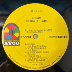 Винтажная виниловая пластинка LP Eric Clapton Cream Disraeli Gears (США 1969)